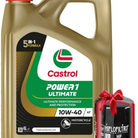 Huile moto Castrol Power 1 ULTIMATE 4T 10W40 Full Synthetic 4 Litres