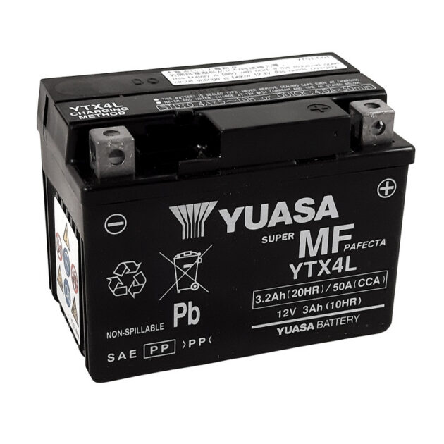 Batterie Moto Yuasa YTX4L / Activée Usine
