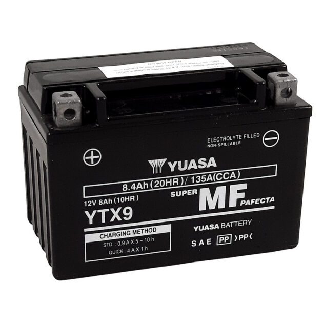 Batterie Moto Yuasa YTX9 / Activée Usine